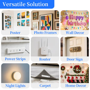 Bandes de fixation <span class=keywords><strong>pour</strong></span> <span class=keywords><strong>cadre</strong></span> photo, adhésif puissant, film papier, sans dommage, fermeture à pression moyenne, commandes - Product Image 3