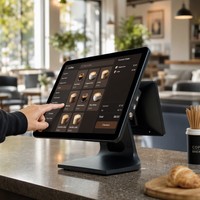 Terminal de point de vente à écran tactile capacitif de 15.6 pouces système à écran unique Windows avec i3 i5 CPU caisse enregistreuse POS
