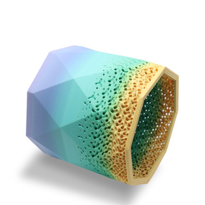Porte-stylo de bureau de fantaisie en plastique hexagonal multicolore dégradé imprimé en <span class=keywords><strong>3D</strong></span> personnalisable - Product Image 4