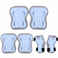 Ensemble de protections réglables 6 pièces pour enfants (genouillères, coudières, protège-poignets) pour vélo d'équilibre, rollers et skateboard