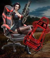 Chaise de jeu ergonomique pivotante avec logo personnalisé siège de joueur tournant extensible en cuir respirant pied de dossier réglable