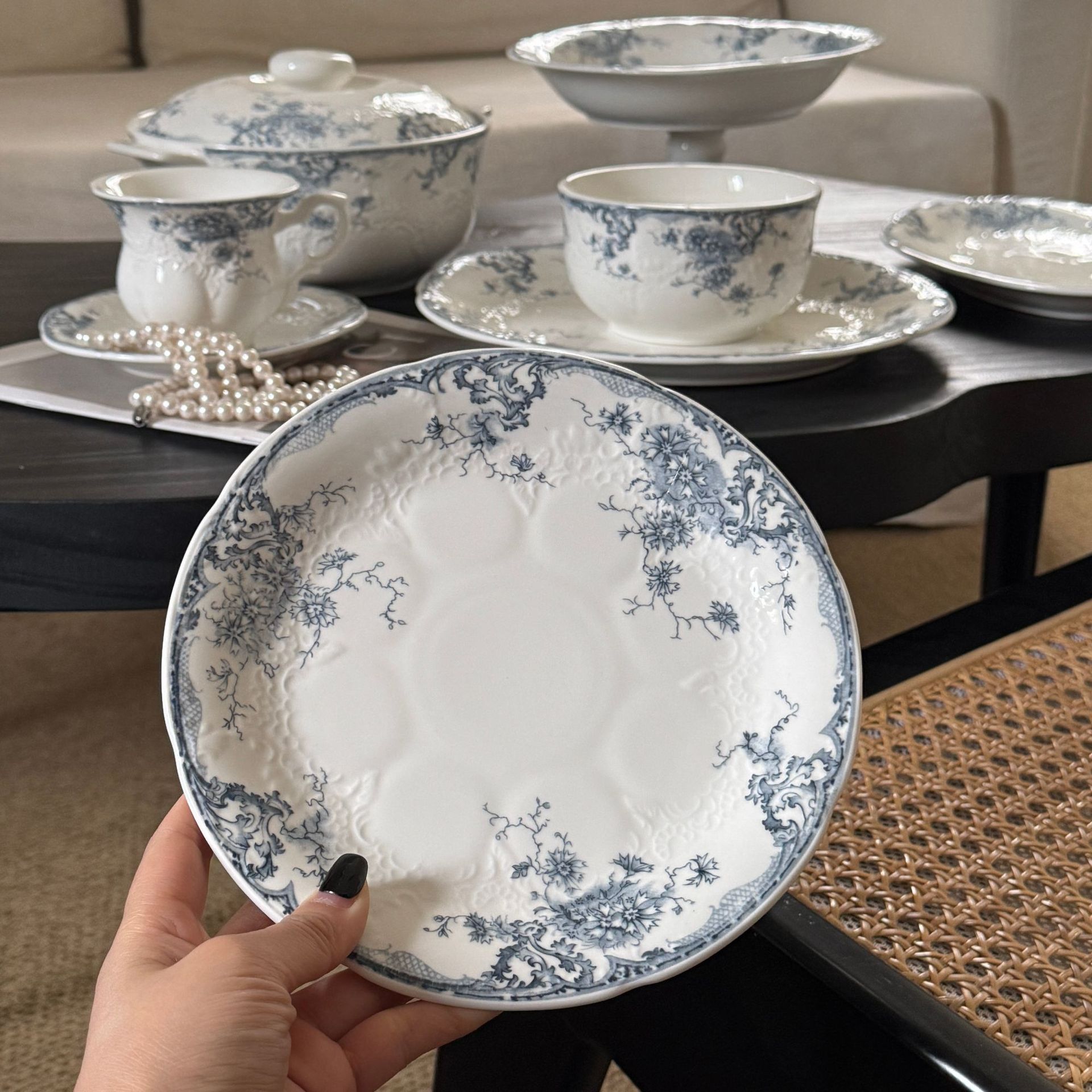 Assiette plate de 8 pouces