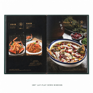 <span class=keywords><strong>พิมพ์</strong></span>เมนูแบบกำหนดเอง หนังสือเมนูปกหนังแข็ง ปั๊มฟอยล์ทอง สำหรับร้านอาหารหรู โรงแรม รีสอร์ท คลับ งานแต่งงาน งานเลี้ยง OEM ODM - Product Image 2