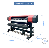 Plotter de Impresión Eco Solvente Comercial de 1300 mm, Resolución de 1440 dpi, para Película de Caja de Luz, Vinilo Adhesivo, Arte Decorativo de Pared