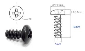 LeGood personnalisé 304 acier inoxydable phillips pan tête ronde auto-filetage vis taraudeuse PB M5X30mm électrophorèse noir - Product Image 6
