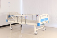 Brand New Infusion Pole Equipped Single Crank Medical Bed with Mattress