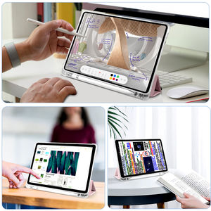 Ngủ Wake lật thông minh da Trường hợp với khe cắm bút cho iPad không khí <span class=keywords><strong>5</strong></span> 10.9 "2022/không khí 4 10.9" 2020 trong suốt <span class=keywords><strong>Cover</strong></span> quay lại - Product Image 6