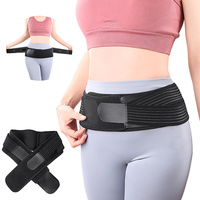Ceinture de soutien lombaire et pelvien en nylon respirant pour le sport et le fitness, avec design double losange pour le resserrement abdominal et le soutien lombaire
