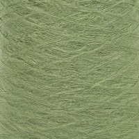 Soft Sage Green Chenille Yak-like Fancy Dyed Yarn 1/14Nm Vegan Recycled Rugged-High Warmth