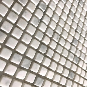 Finement traiter dégringolé Verge blanc marbre mosaïque carrelage Mini carré mur sol dosseret pour salle à manger bain chambre escalier hôtel - Product Image 3