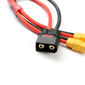 Câble QS8 mâle vers XT90 femelle en PVC, plaqué or, en cuivre, 1 ou 2 parallèles, adaptateur double connecteur anti-étincelles pour batterie Lipo RC EV - Product Image 1