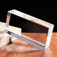 Briques de verre pour la décoration intérieure et extérieure, briques de verre ultra-transparentes finement polies, utilisées pour les cloisons murales