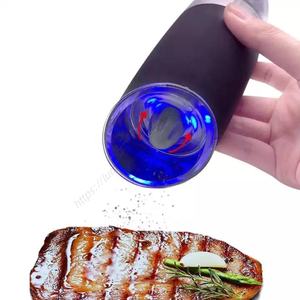 Moulin à sel et à poivre automatique à gravité avec lumière LED bleue, vente en gros, offre spéciale - Product Image 5