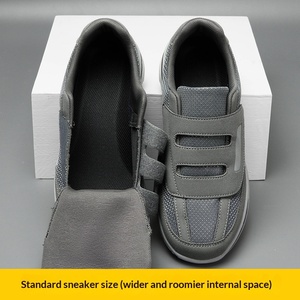<span class=keywords><strong>Chaussures</strong></span> extra larges et épaisses, adaptées aux diabétiques, pour femmes âgées, adultes d'âge moyen, <span class=keywords><strong>pieds</strong></span> enflés, soutien pour les hampes, synthétiques - Product Image 5