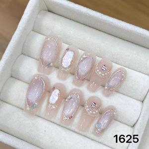 ชุดเล็บปลอม SHUANGYU คุณภาพสูง <span class=keywords><strong>ท</strong></span>ำด้วยมือจากวัสดุ ABS รูปทรงเหลี่ยม/อัลมอนด์ 10 ชิ้น เล็บ<span class=keywords><strong>ปลอม</strong></span>หรูหรา - Product Image 4