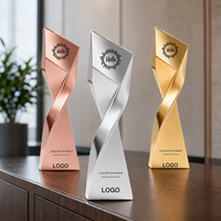Trophée personnalisé par le fabricant, trois couleurs, électro-plaqué, impression UV, matériau respectueux de l'environnement, souvenir d'événement