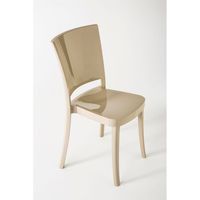 LUCIENNE Paquete de 18 piezas para sillas de oficina de policarbonato Cappuccino extra brillante, modelo 10L2004_bncl