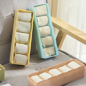 Aufbewahrung sbox für Socken mit fünf Einsätzen Stapelbarer Schrank Unterwäsche-<span class=keywords><strong>Organizer</strong></span>-Schublade Unterwäsche-Kunststoff box für Schlafzimmer - Product Image 4