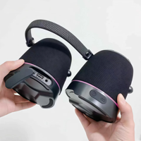 Speaker Bluetooth Portabel untuk Berkemah di Luar Ruangan Satu Unit Dua Speaker Pemutar Musik Magnetik Terpisah Dengan Radio FM TWS TF USB Panggilan Telepon