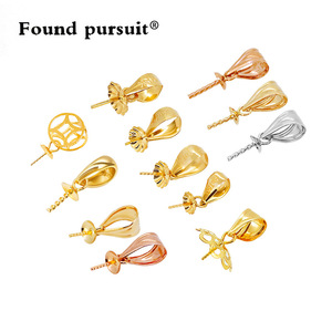 Pur 18K Or DIY Accessoires Perle Pendentif Tête Vide Titulaire AU750 <span class=keywords><strong>Melon</strong></span> Graines Bijoux Collier - Product Image 1