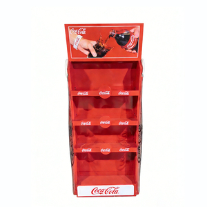 Exhibidor Metálico Personalizado para Supermercados, Exhibidor <span class=keywords><strong>POP</strong></span> <span class=keywords><strong>de</strong></span> Pie, Exhibidor <span class=keywords><strong>de</strong></span> Cocacola - Product Image 2