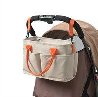 Organisateur de poussette espace de rangement supplémentaire pour poussette sac de maman sac à couches, pour transporter des couches et des jouets
