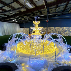 Spectacular Ip65 Waterproof <b>Led</b> 3d Fountain Lights Customizable Color Easy Installation Outdoor Parks Plazas Christmas Festivals - Product Image 1
