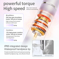 MR NAIL Taladro Eléctrico para Uñas 35000 RPM Recargable USB Portátil Kit de Máquina de Pulido para Manicura