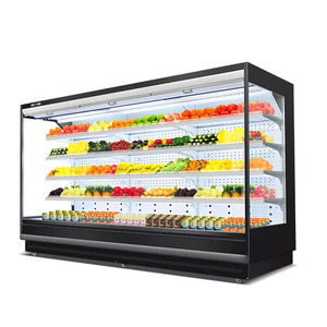 Refrigerador de Exhibición Vertical con Cortina de Aire para Supermercados, Exhibidor Abierto para Bebidas y Alimentos Frescos - Product Image 1