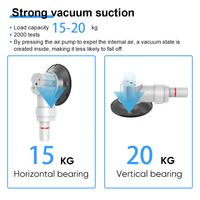 Support à ventouse de type poignée en silicone composite de qualité industrielle de 3 pouces avec couvercle supérieur en plastique ABS, capacité de charge de 15-20 kg pour