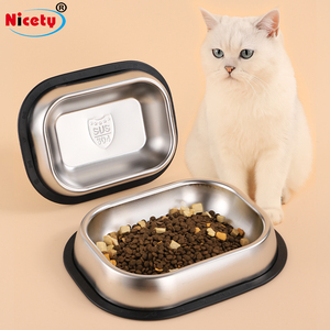 Tigelas de Alimentação para Animais de Estimação em Aço Inoxidável 304, Retangulares, Modernas, Duráveis e Ecológicas, com Dupla Camada - Product Image 6