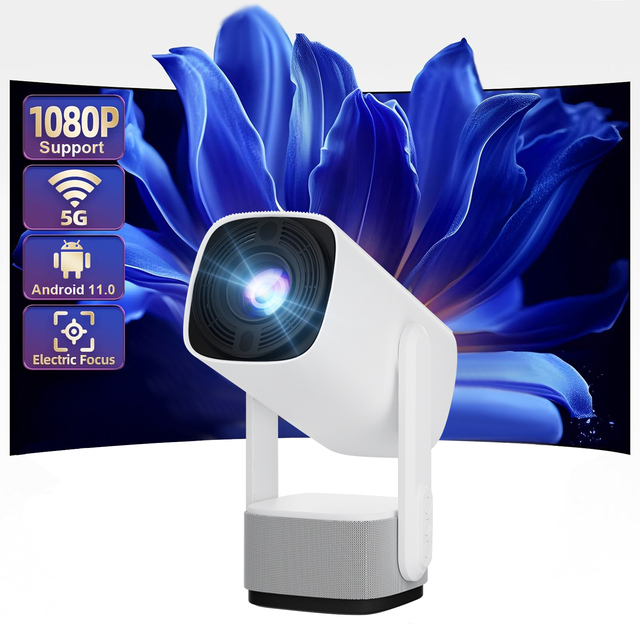Wifi 6 Outdoor Traveling K2 Projector Auto Focus Android 11 1GB 8GB Triple LED Mini Projector with Battery