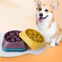 Mangeoire en plastique Portable de voyage en Silicone pour animaux de compagnie, bol pour chien à alimentation lente avec tapis à lécher