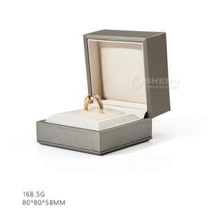 Caja de Piel Sintética de Alta Gama con Logotipo Personalizado al por Mayor para Anillos, Colgantes, Pulseras, Brazaletes, Collares y Joyas - Product Image 1