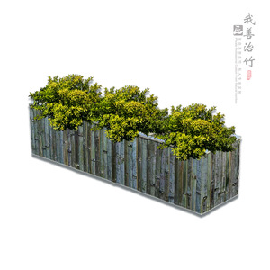 Bamboo Flower Boxes Square Outdoor Garden Planters Wall Mounted Desktop Floor Standing Hanging Basin Eco Friendly Flower Pots - Product Image 4