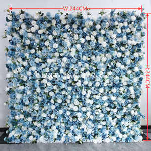 DKB panel de pared de flores artificiales telón de fondo boda listo para comprar con diseño de flores - Product Image 2