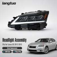 Ensemble de phares LED à triple lentille haute luminosité avec feux de jour et clignotants séquentiels pour Lexus GS 2012-2015 GS250 GS350 GS450H