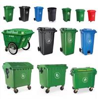 Poubelle à roulettes en plastique à couvercle coulissant, norme EN840, écologique, garantie 3 ans, couleur et taille personnalisables