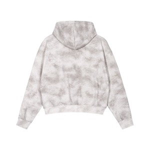 Premium Heavyweight Distressed Zip-Up Hoodie - Vintage Washed Flannel-Lined Pullover for <b>Men</b> | High-End Streetwear <b>Coat</b> - Product Image 5