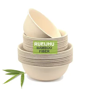 RUEIJHU Competitive Unique Salad Bowls Pulp Round Packing Salad Disposable Bowl Rice Wholesale Round Paper Soup Bowl Disposable