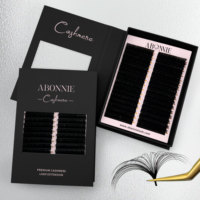 Produsen Ekstensi Bulu Mata Oem Premium Korea Serat Pbt Bulu Mata Matte Black Lash Trays Ekstensi Bulu Mata Lembut Seperti Kasmir