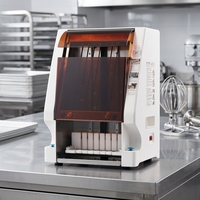 Machine à découper les rouleaux de sushi électrique automatique en acier inoxydable avec protection de sécurité, lame longue et tranchante, équipement facile à nettoyer