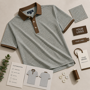 Polo Transpirable para Hombre, Manga Corta, Microestampado, Polo de Golf, Logotipo Personalizado, Marca Privada, Fabricante OEM ODM, Proveedor - Product Image 3