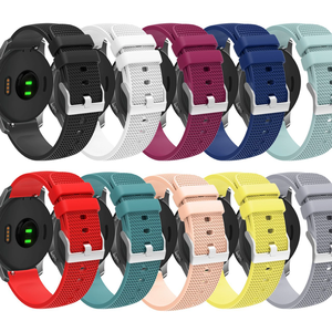 Correa de Silicona Deportiva Universal de 22mm 20mm con Diseño a Cuadros para Reloj <span class=keywords><strong>Garmin</strong></span> <span class=keywords><strong>Vivoactive</strong></span> 6 5 4s 3/Galaxy Watch Active2 - Product Image 5