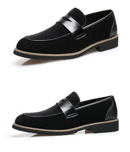 Classic Design Casual Wedding Slip on <strong>Penny</strong> <strong>Loafers</strong> for <strong>Men</strong> <strong>Black</strong> Brown Faux Suede Good Quality Dress Shoes - Product Image 6