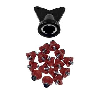 Punte di scarpe da calcio 12x resistenti per scarpe da ginnastica sportive da interni ed esterni in rosso - Product Image 4