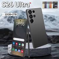 Smartphone S26 Ultra Berkualitas Tinggi 22GB+2TB Global 5G Android 15 Ponsel Terlaris Layar Besar S26 ultra Handphone