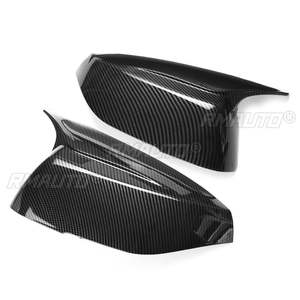 ฝาครอบกระจกมองข้างรถยนต์แบบเงาสีดำ/ลายคาร์บอนไฟเบอร์ 2 ชิ้น สำหรับ Infiniti Q50 Q60 QX30 Q70 ปี 2014-21 ฝาครอบกระจกมองหลังแบบเสริม - Product Image 4