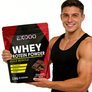 אבקת חלבון מי גבינה סיטונאית בטעם שוקולד כפול עשיר, תוסף תזונה לספורטאים, לעלייה במסת שריר - Product Image 1