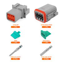 JRready Deutsch DT Wasserdichtes Steckverbinder-Set 8-polig mit # 16 solide Kontakte, 14-20 AWG – Hochleistungsanwendungen für Marine und Transport.